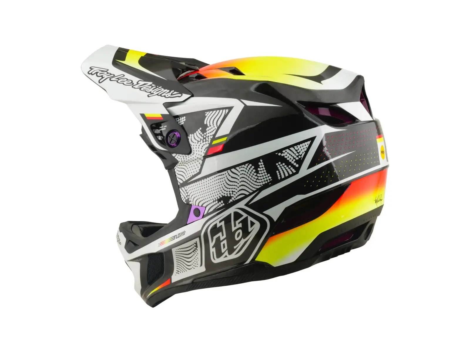 Troy Lee Designs D4 Carbon MIPS přilba Lined up Black