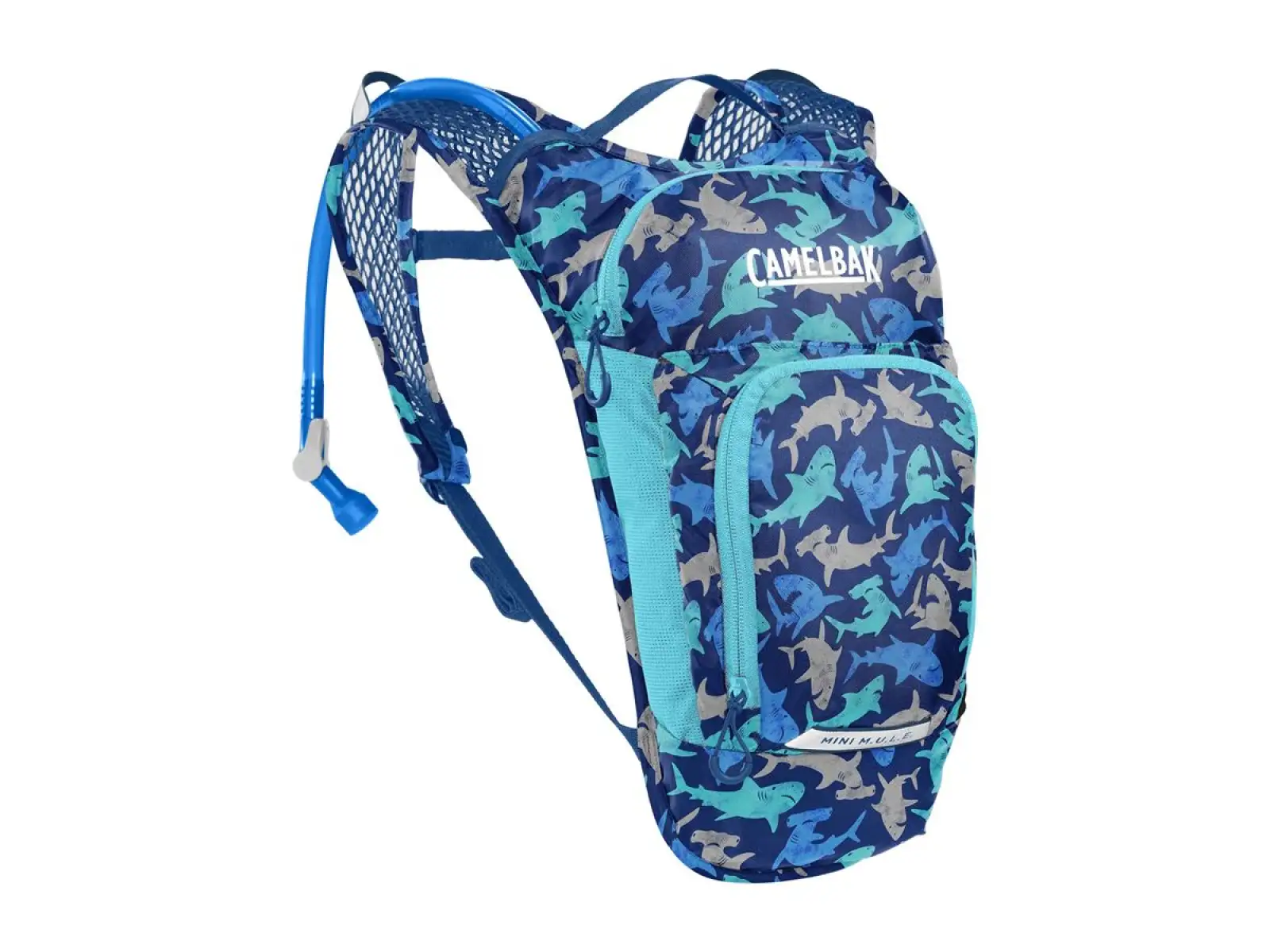 Camelbak Mini Mule dětský batoh 5 l + rezervoár 1,5 l Sharks