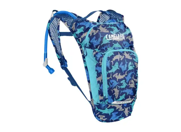 Camelbak Mini Mule dětský batoh 5 l + rezervoár 1,5 l Sharks