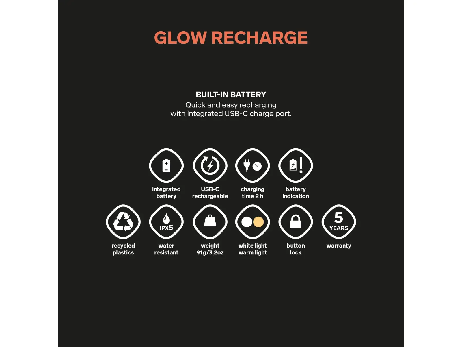 Silva Glow Recharge kompaktní svítilna Yellow