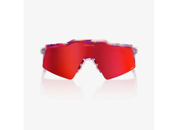 100% Speedcraft SL brýle FDJ Gloss Translucent Red/Blue/HiPER Fire Red Mirror Lens