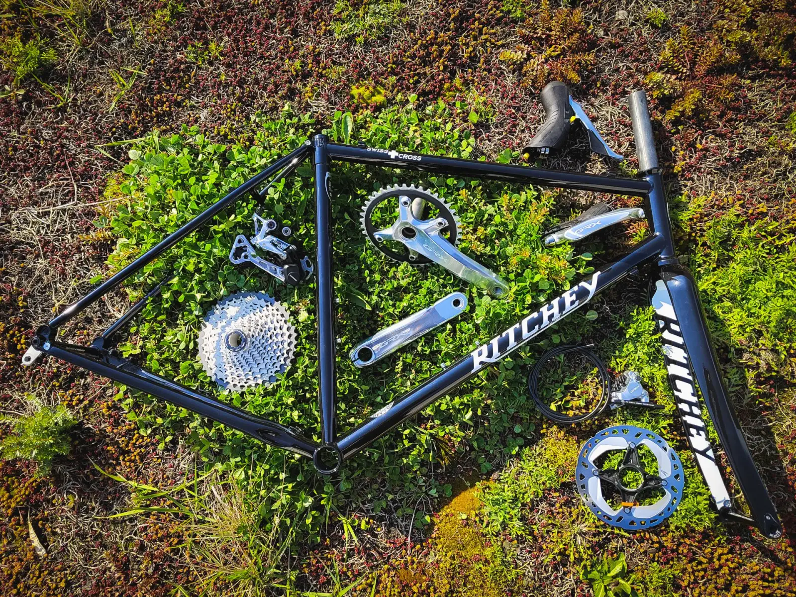 Ritchey Swiss Cross Disc rámová sada black/white vel. L + sada Shimano GRX Silver 1x11