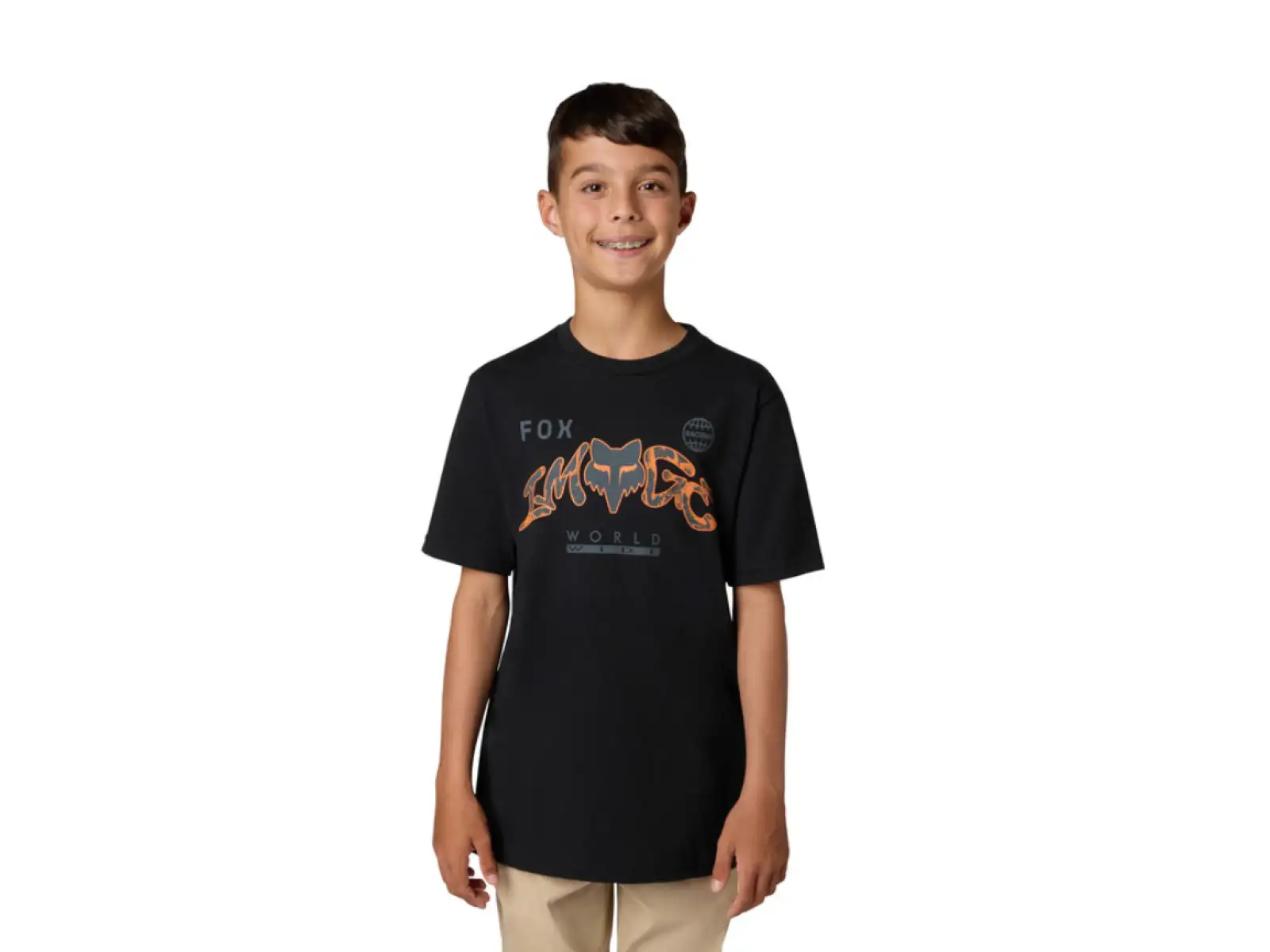 Fox Yth Image Print dětské triko krátký rukáv Ultra Black