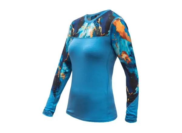 Sensor Merino Impress dámské triko dlouhý rukáv modrá/universe