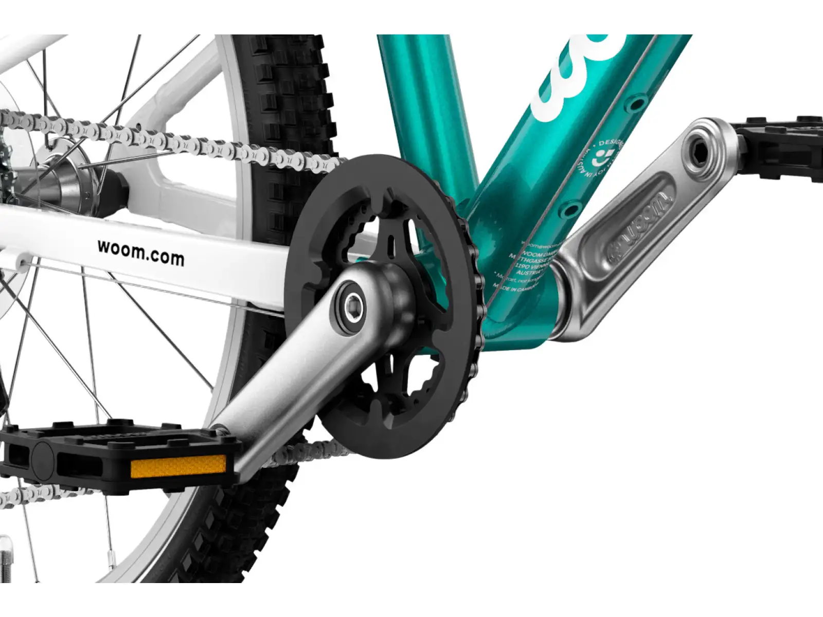 Woom GO 4 Metallic Turquoise 20 dětské kolo