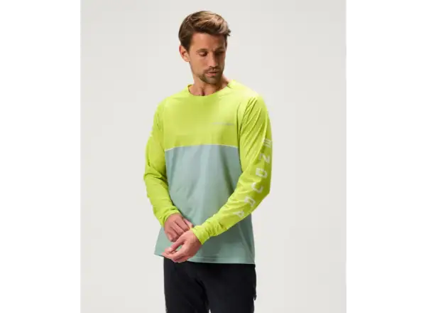 Endura Singletrack Core Printed Tee pánský dres dlouhý rukáv Lime Green