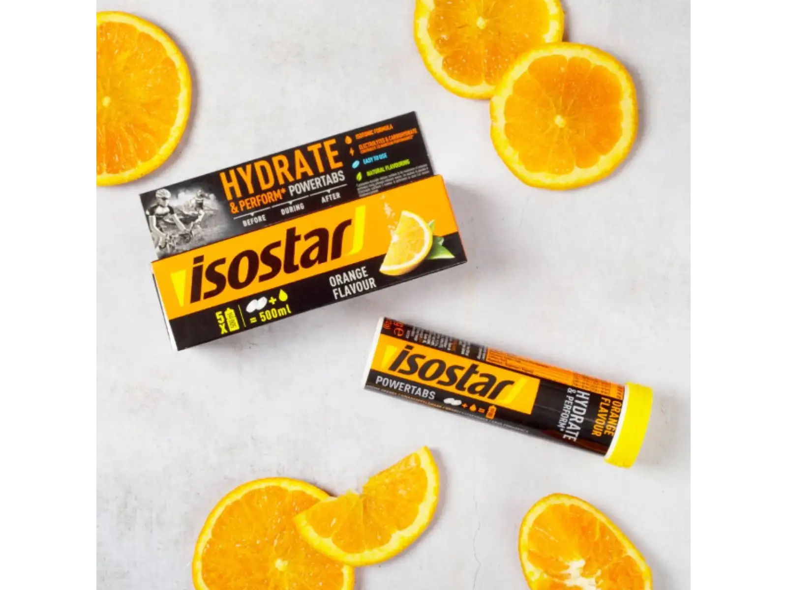 Isostar Powertabs šumivé tablety 120 g pomeranč