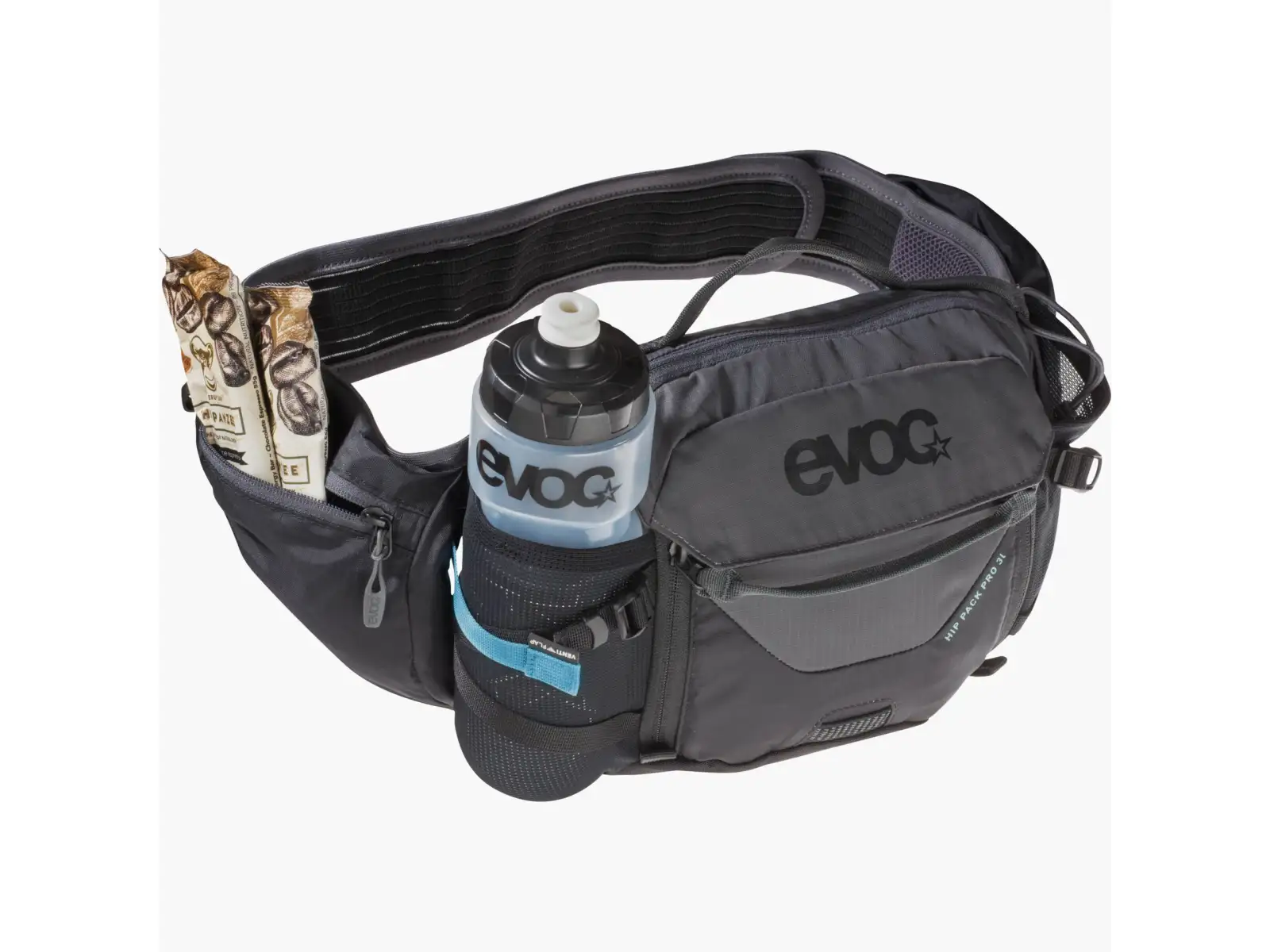 Evoc Hip Pack Pro 3 l brašna + pitný vak 1,5 l black/carbon grey