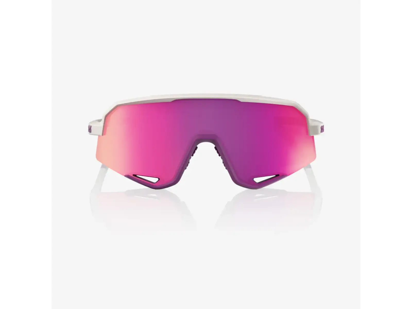 100% Slendale sluneční brýle Matte Chalk/Purple Multilayer Mirror Lens