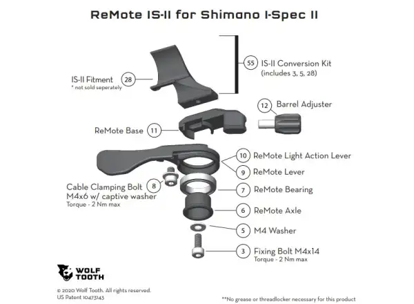 WOLF TOOTH REMOTE IS-II Conversion Kit náhradní díl