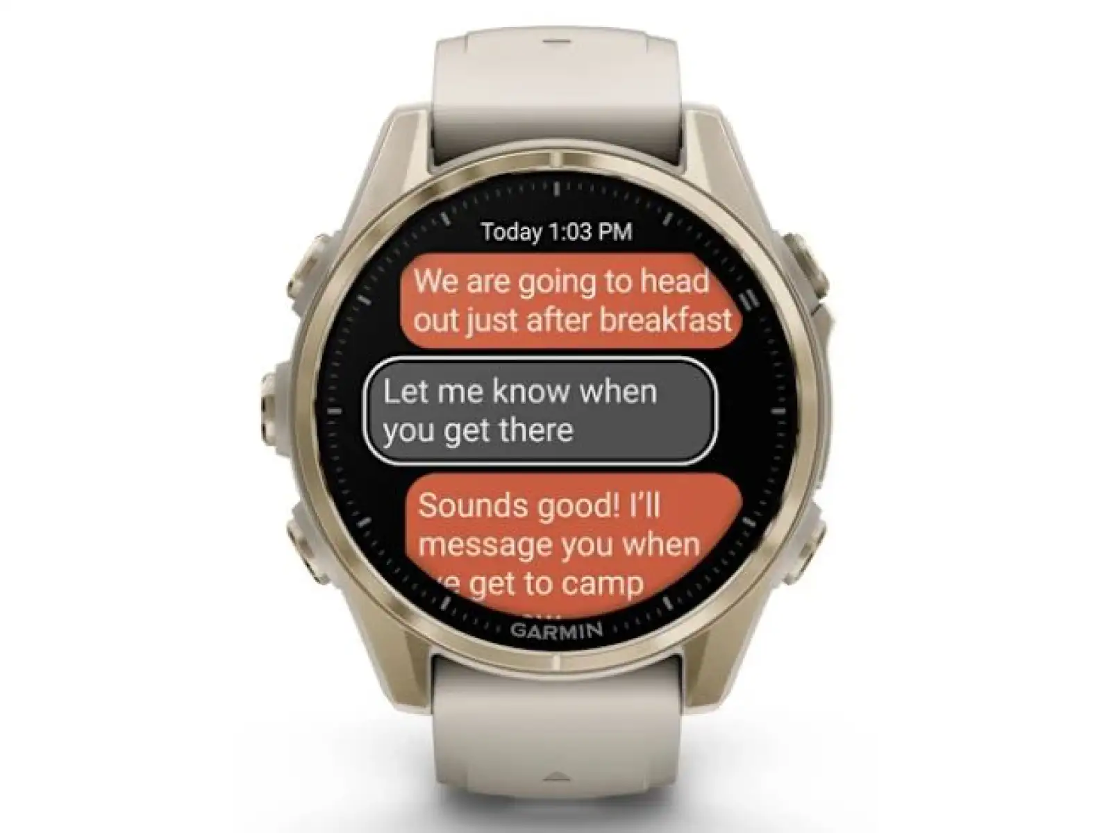 Garmin fenix 8 - 43 mm AMOLED Sapphire chytré hodinky Soft Gold Fog grey