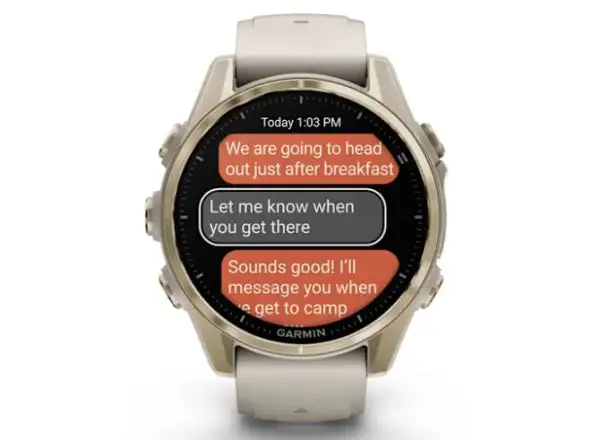 Garmin fenix 8 - 43 mm AMOLED Sapphire chytré hodinky Soft Gold Fog grey