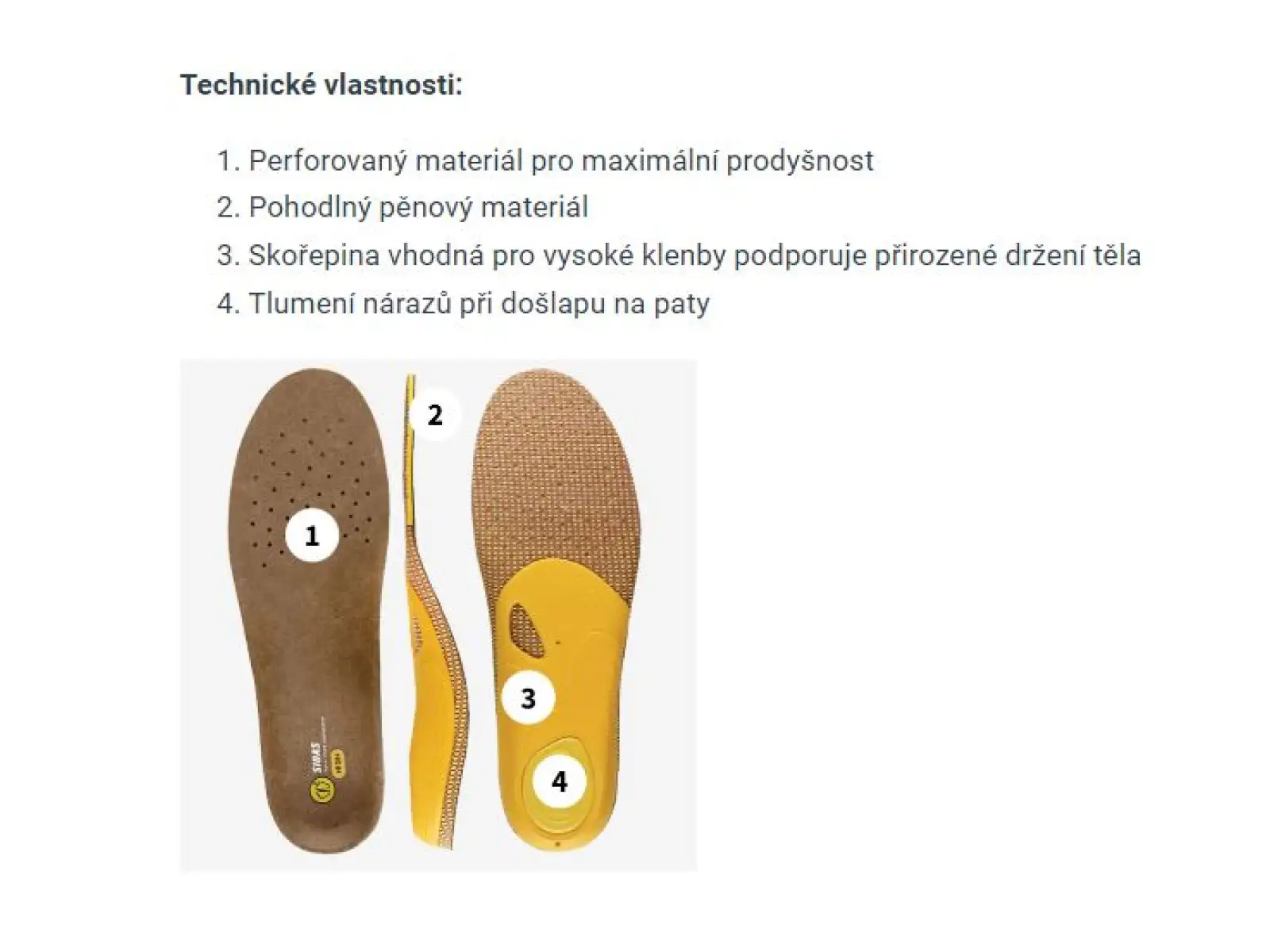 Sidas 3Feet Outdoor High vložky do bot vysoká klenba 1 pár