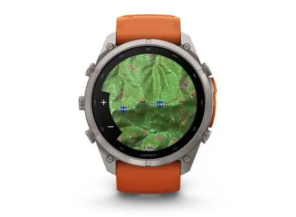 Garmin Fénix 9 Pro inReach 51 mm chytré hodinky  Titanium Autumn orange/Spark orange