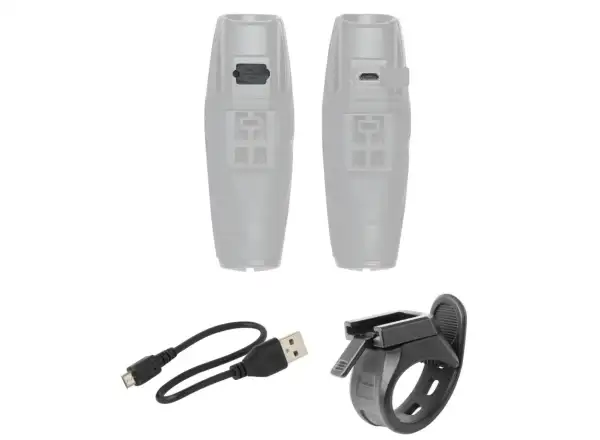 Force Shark 700LM USB přední světlo černá