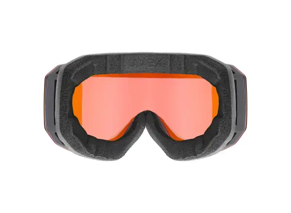 Uvex Evidnt Attract lyžařské brýle black matt/red-orange