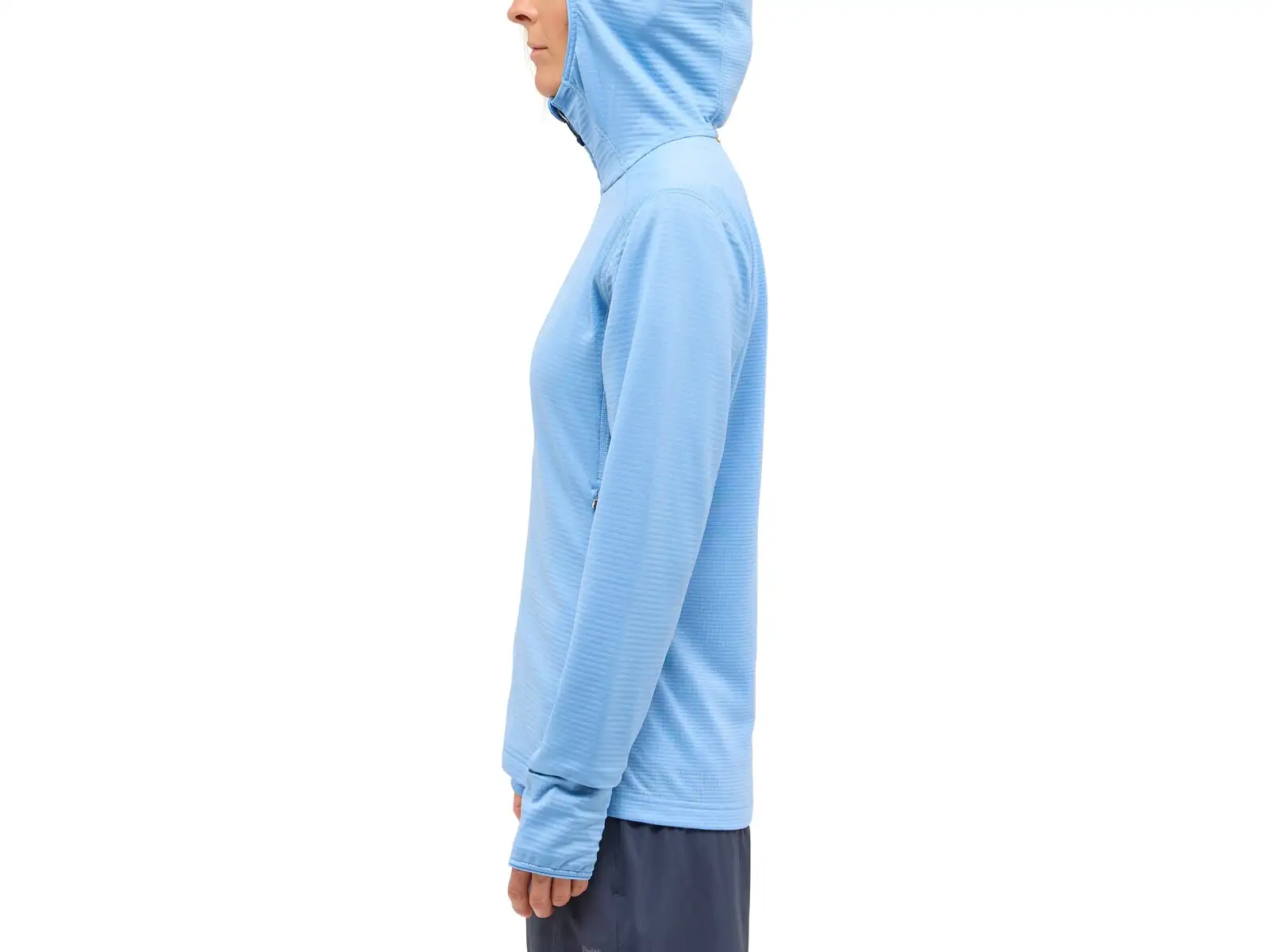 Haglöfs L.I.M Mid Multi Hood dámská mikina s kapucí světle modrá