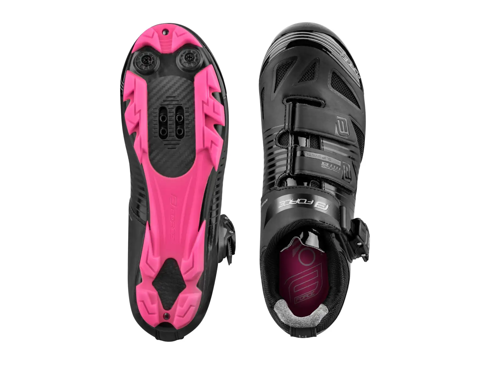 Force MTB Turbo lady dámské tretry černá/růžová