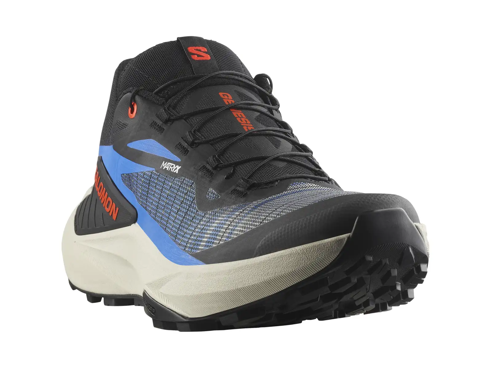 Salomon Genesis pánská běžecká obuv Black/French Blue/Cherry Tomato