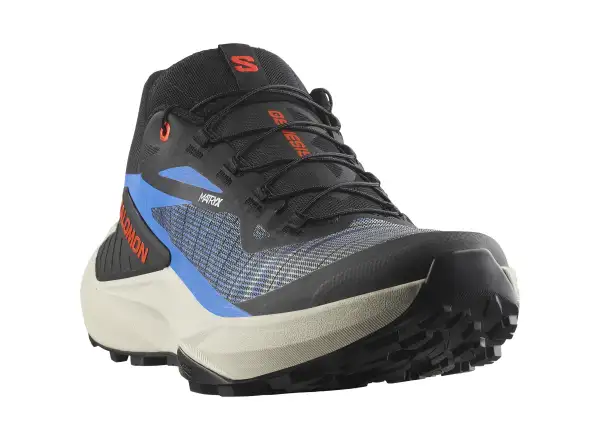Salomon Genesis pánská běžecká obuv Black/French Blue/Cherry Tomato