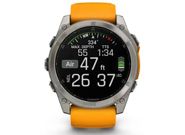 Garmin fenix 8 - 51 mm AMOLED Sapphire chytré hodinky Titanium Orange/Graphite