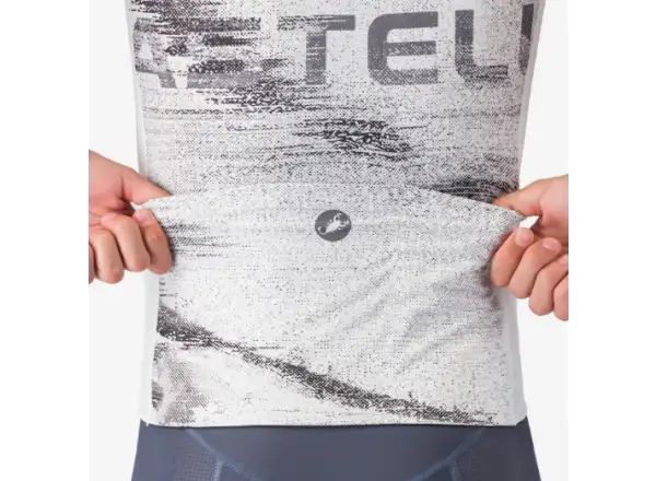 Castelli Stratus Logo pánský dres krátký rukáv White/Smoky Gray