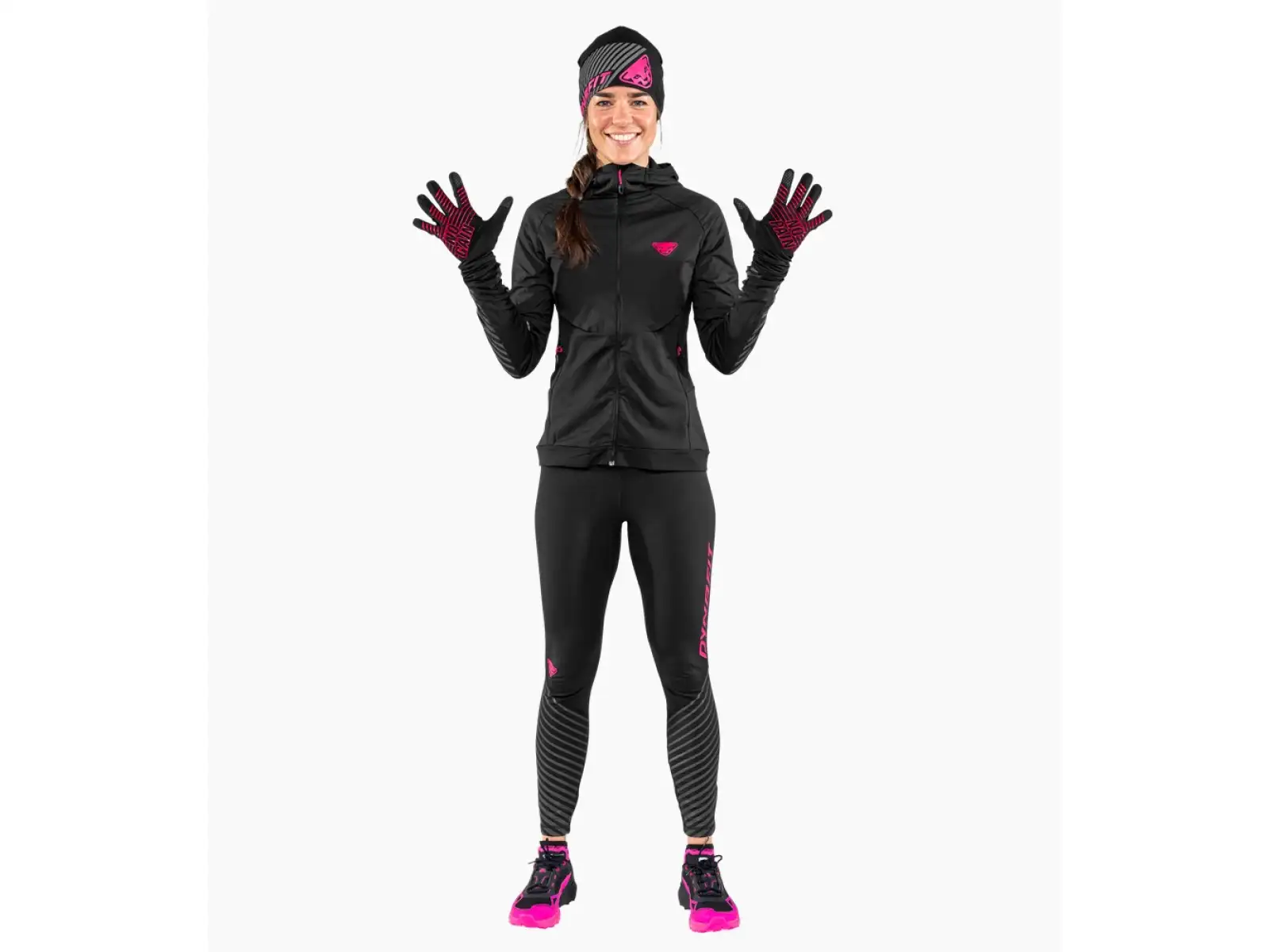 Dynafit Reflective dámské legíny Black Out/Pink Glo