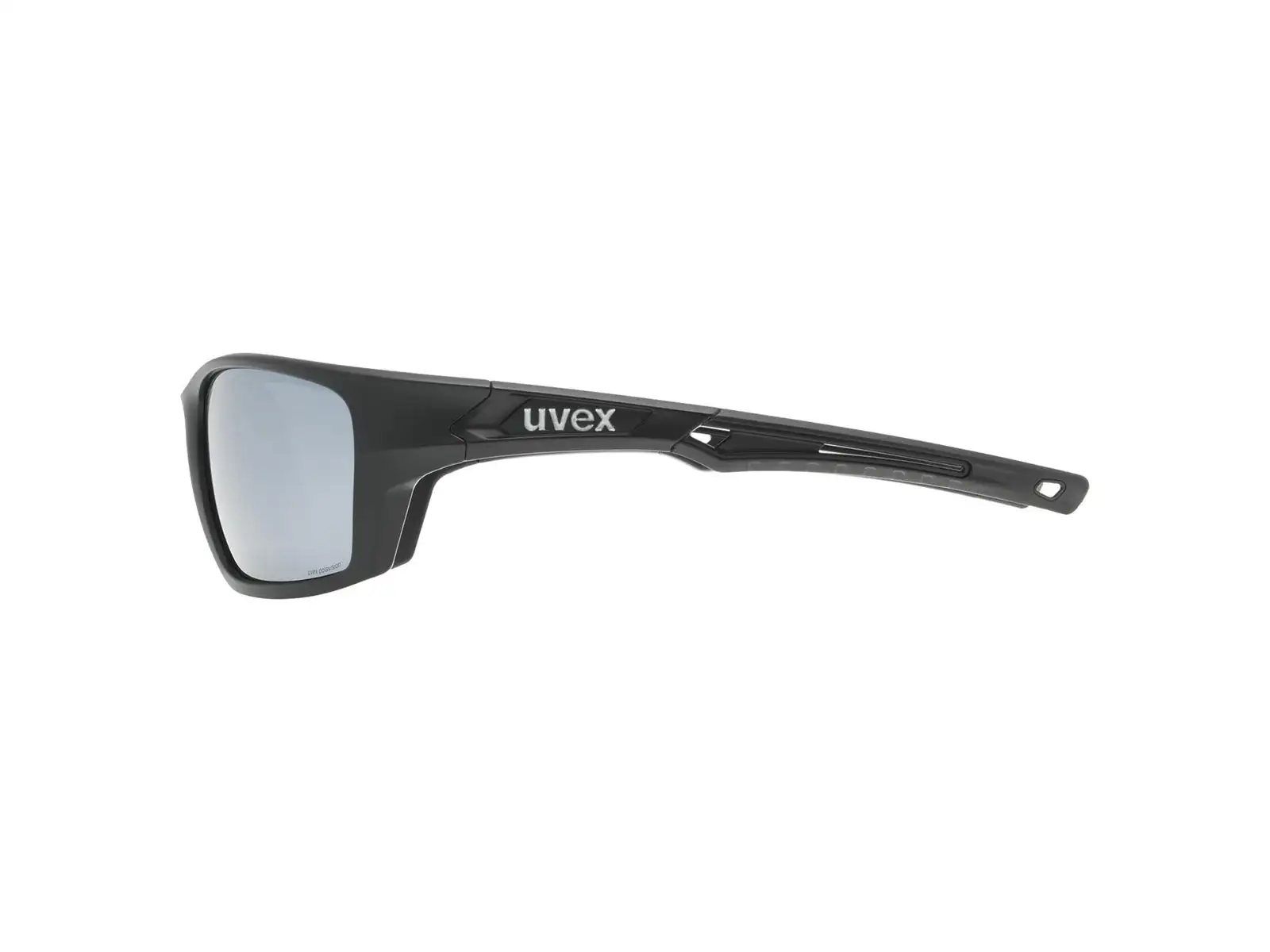 Uvex Sportstyle 232 P brýle Black Mat Red/Polavision Mirror Silver