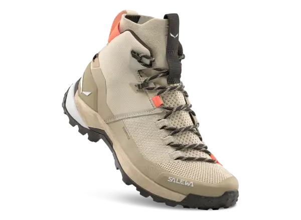 Salewa Puez Knit Mid PTX dámská outdoorová obuv Oatmeal/Quicksand