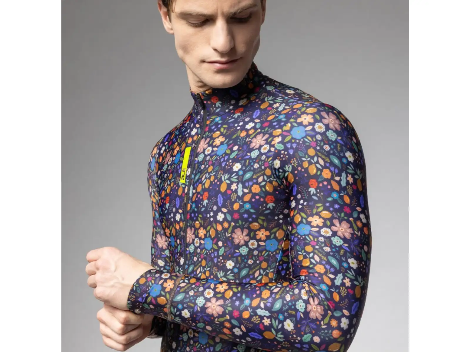 Alé Pragma pánský zateplený dres dlouhý rukáv Flowery