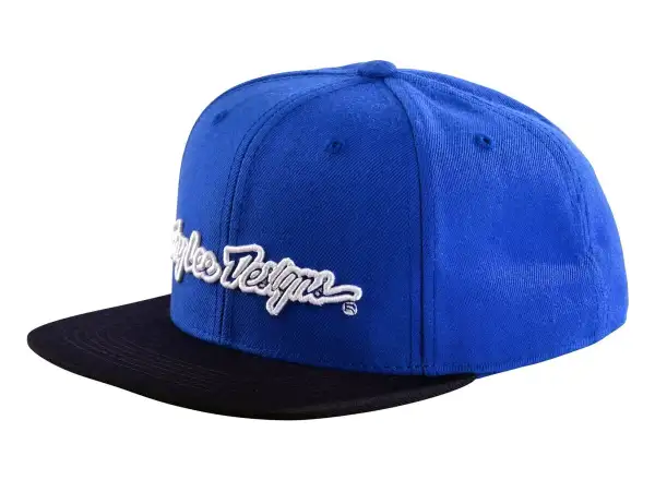Troy Lee Designs Signature Snapback kšiltovka Blue/White