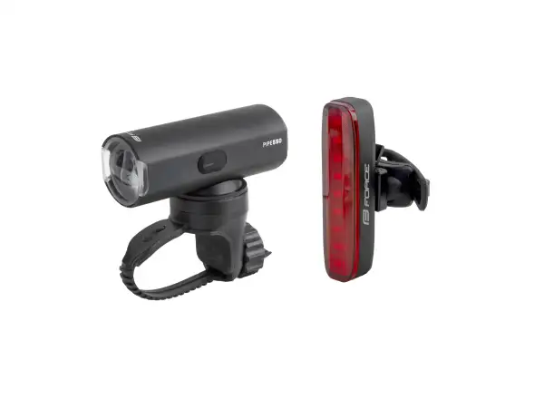 Force Pipe USB sada světěl přední + zadní černá