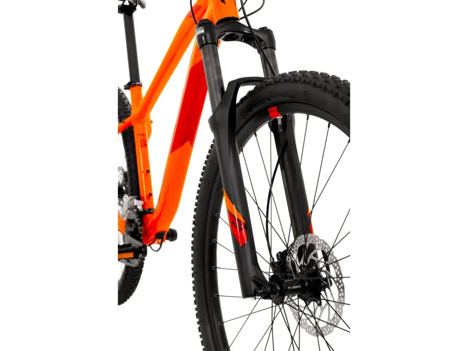 Rock Machine Blizz 10-29 gloss neon orange/dark red/black horské kolo