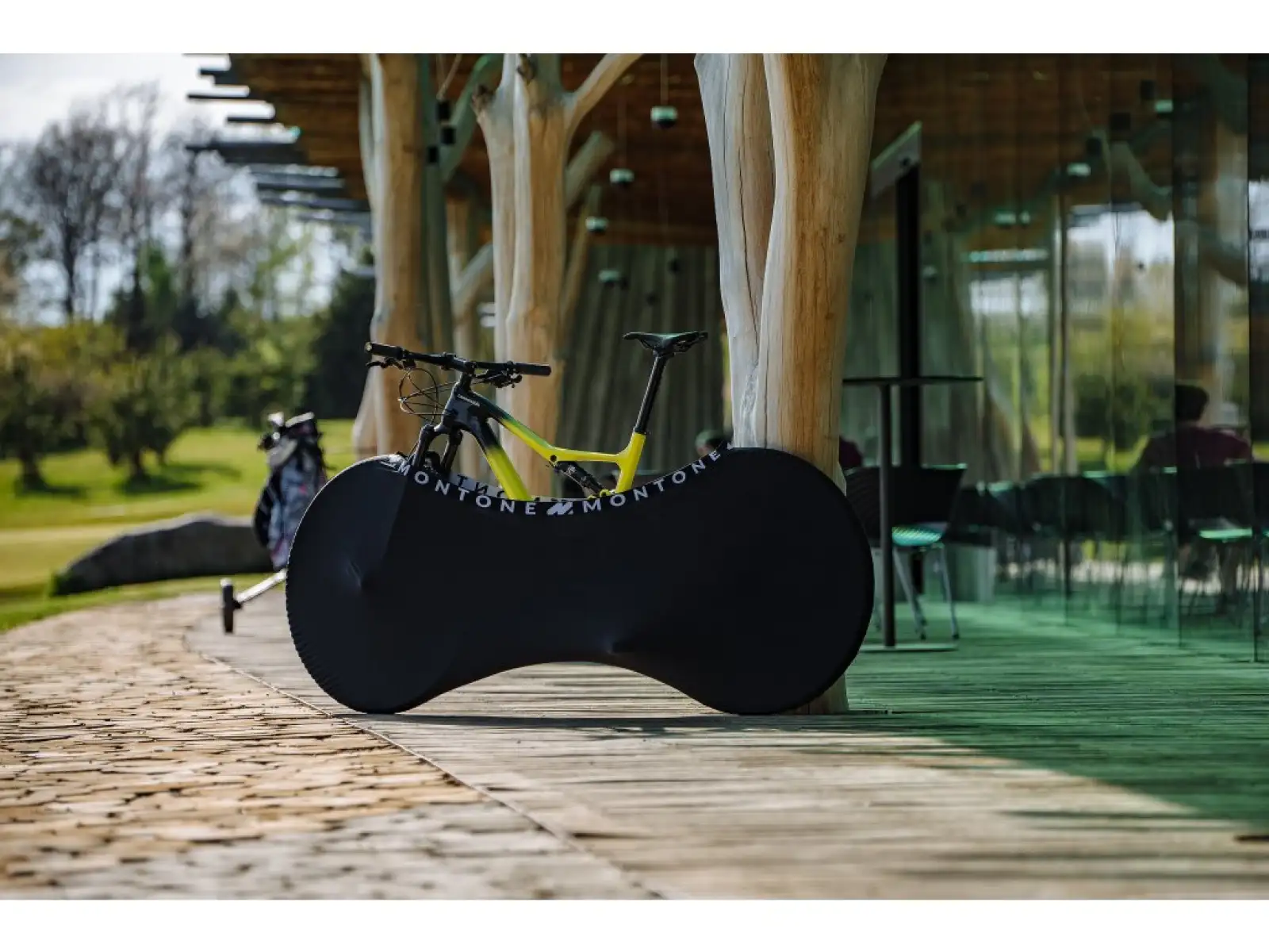 Montone bike mKayak 2.0 obal na kolo pro vnitřní použití černá/bílá