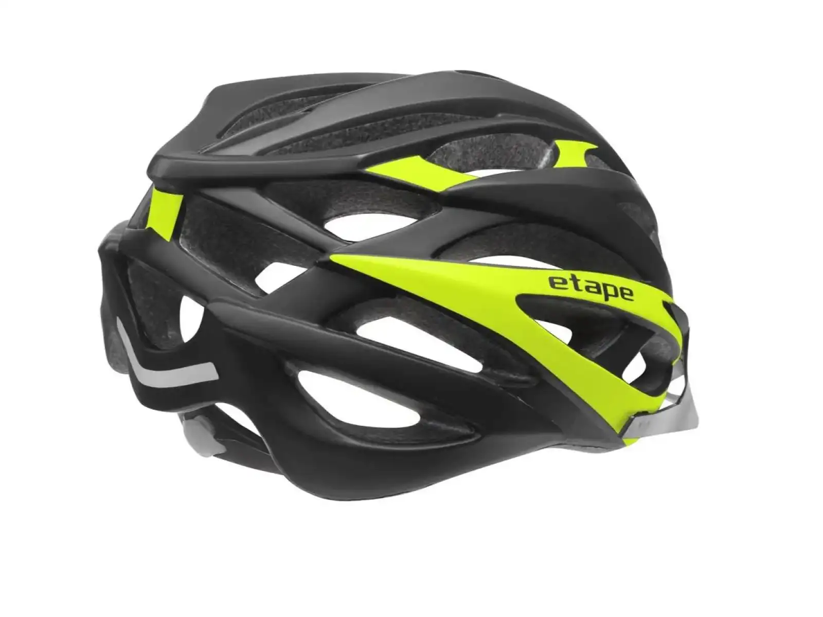Etape Magnum cyklistická přilba černá/žlutá fluo mat