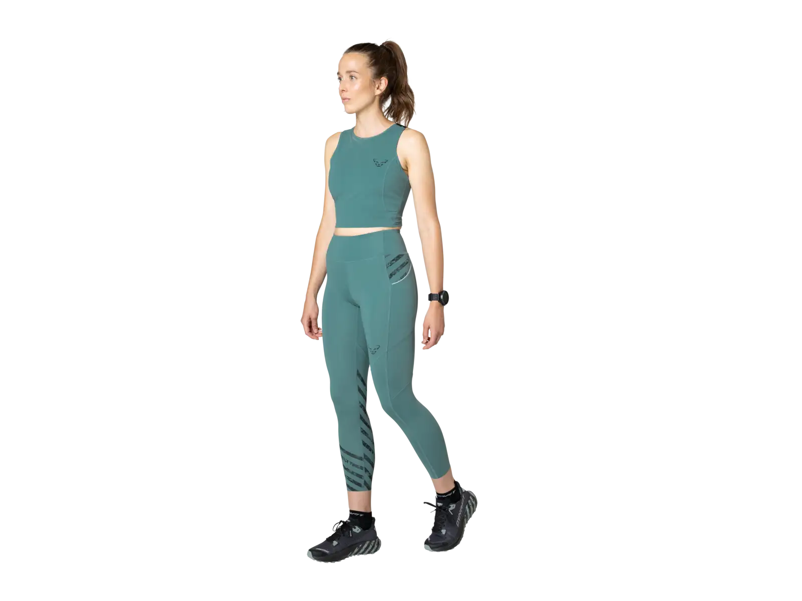 Dynafit Trail Crop Top dámské triko bez rukávů Atlantic