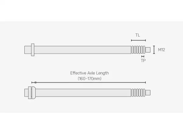 Topeak osa k nosiči Zi:RAK Thru- 12x1.0 mm