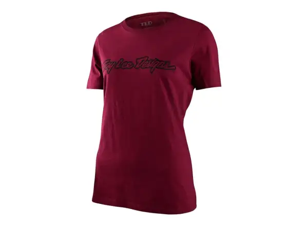 Troy Lee Designs Signature dámské triko krátký rukáv Maroon
