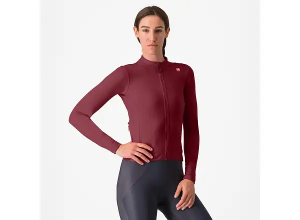 Castelli Espresso Thermal dámský dres Deep Bordeaux