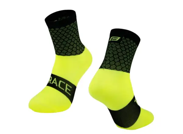 Force Trace cyklistické ponožky černá/fluo