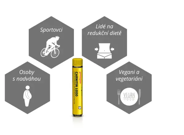 Sponser Carnitin 1000 spalovač tuku L-Karnitin v ampulích