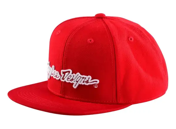 Troy Lee Designs Signature Snapback kšiltovka Red/White