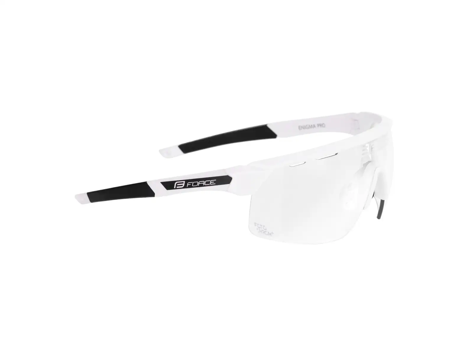 Force Enigma Pro cyklistické brýle bílé lesk/fotochromatické sklo