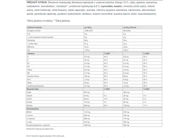 Sponser Long Energy hypotonický nápoj s peptidy 1200 g