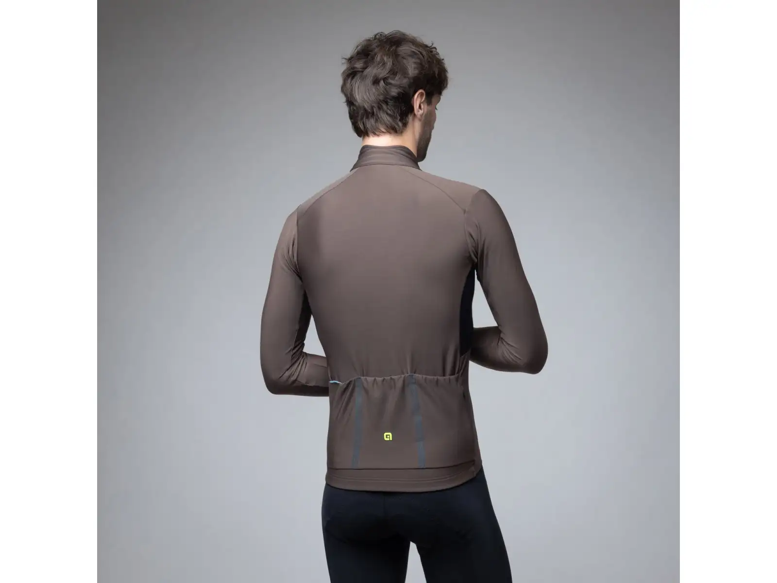 Alé Klimatik K-Idro pánský zateplený cyklistický dres Coffee