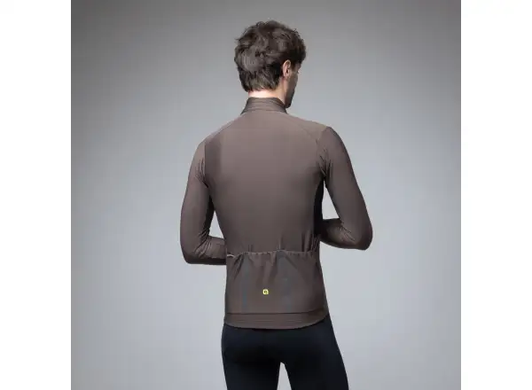 Alé Klimatik K-Idro pánský zateplený cyklistický dres Coffee