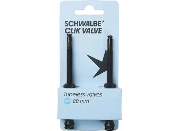 Schwalbe Clik bezdušové ventilky 80 mm černá
