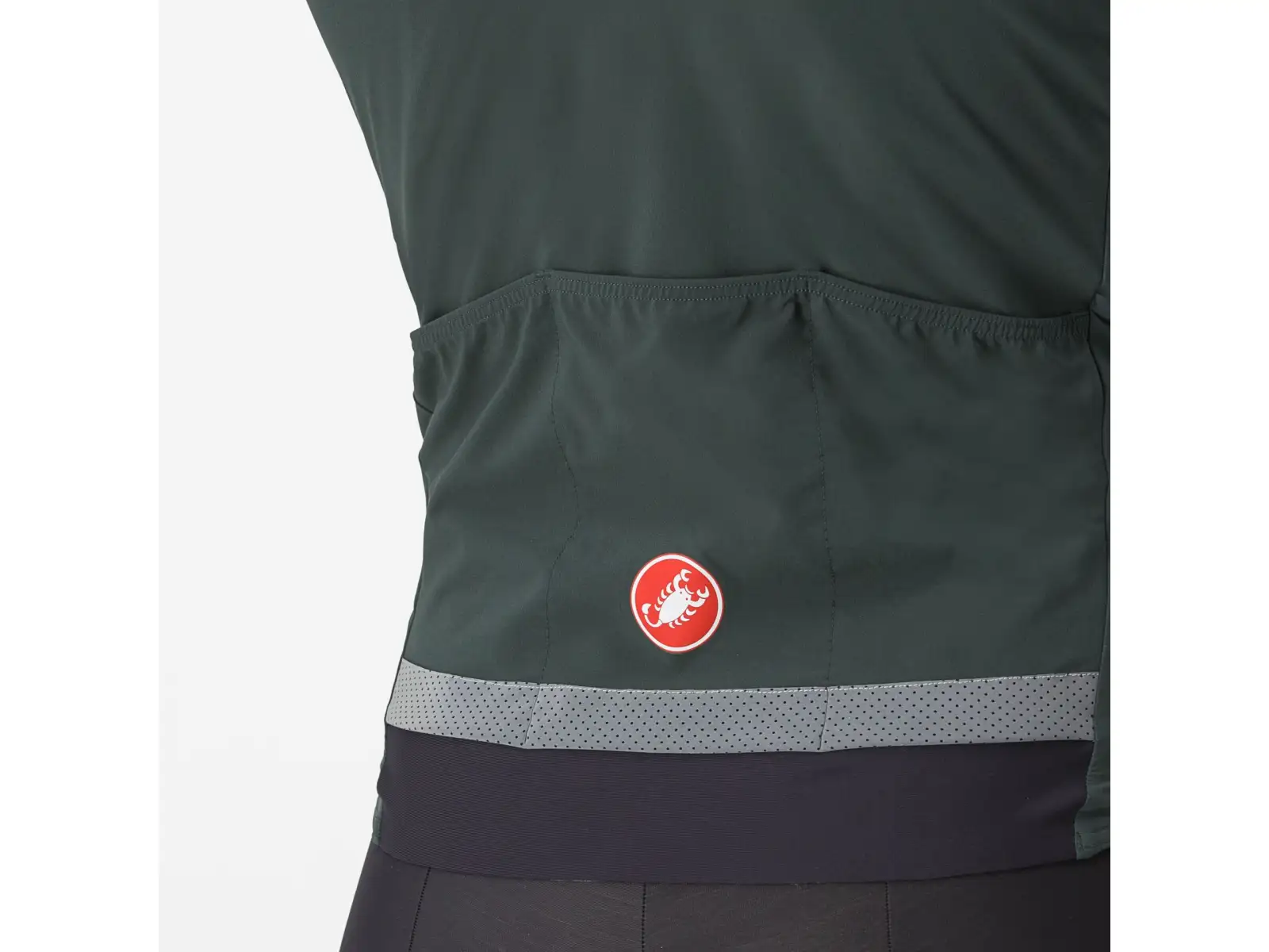 Castelli Beta RoS pánská bunda Rover Green/Red Orange