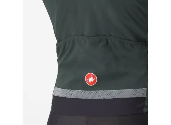 Castelli Beta RoS pánská bunda Rover Green/Red Orange