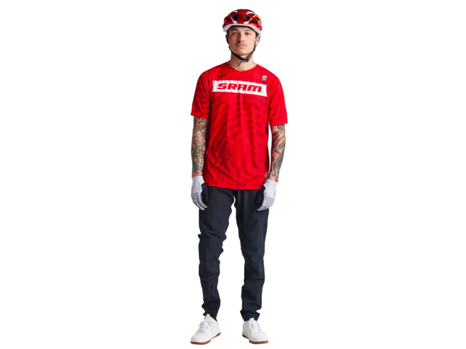 Troy Lee Designs Skyline Air SRAM pánský dres krátký rukáv Fiery Red